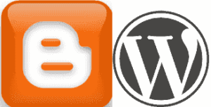 BloggerとWordPressロゴ