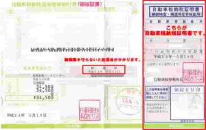 自動車税納税通知書