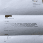 Googleで働きたい7才少女への返信レター